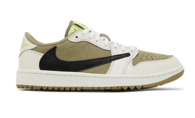 Men's Running Weapon Travis Scott x Air Jordan 1 Low Golf 'Neutral Olive' Shoes 025 Sneaker