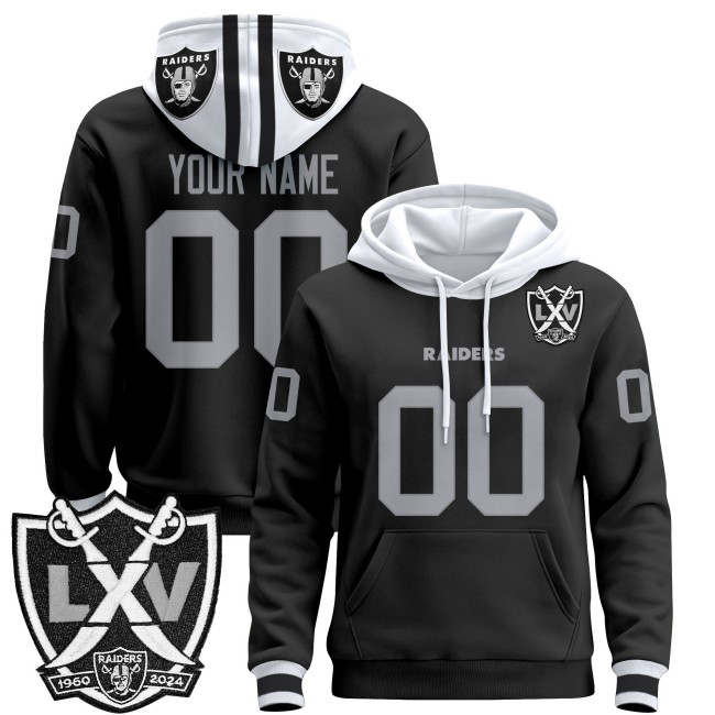 Las Vegas Raiders 2025 Premium Custom Pullover Hoodie Black - All Stitched