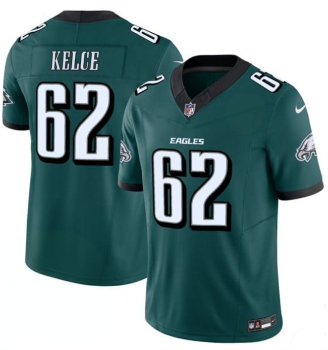 Youth Philadelphia Eagles #62 Jason Kelce Green New F.U.S.E Vapor Untouchable Limited Stitched Football Jersey