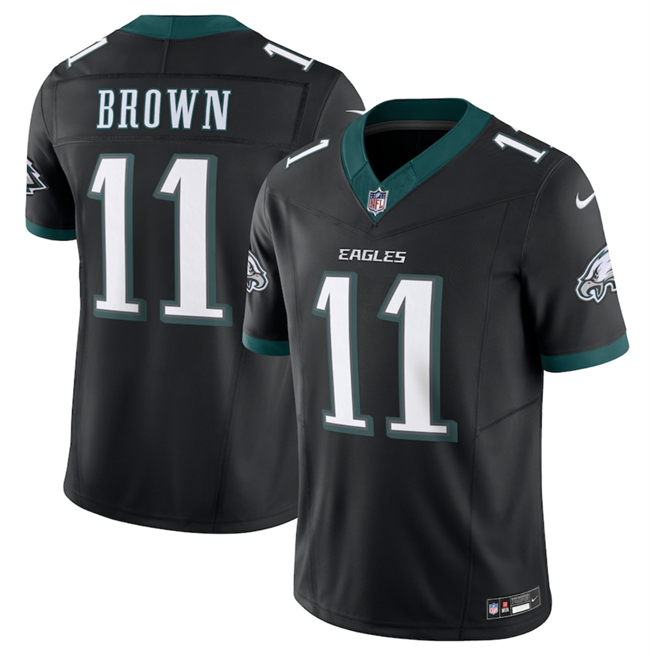 Youth Philadelphia Eagles #11 A. J. Brown Black New F.U.S.E Vapor Untouchable Limited Stitched Football Jersey