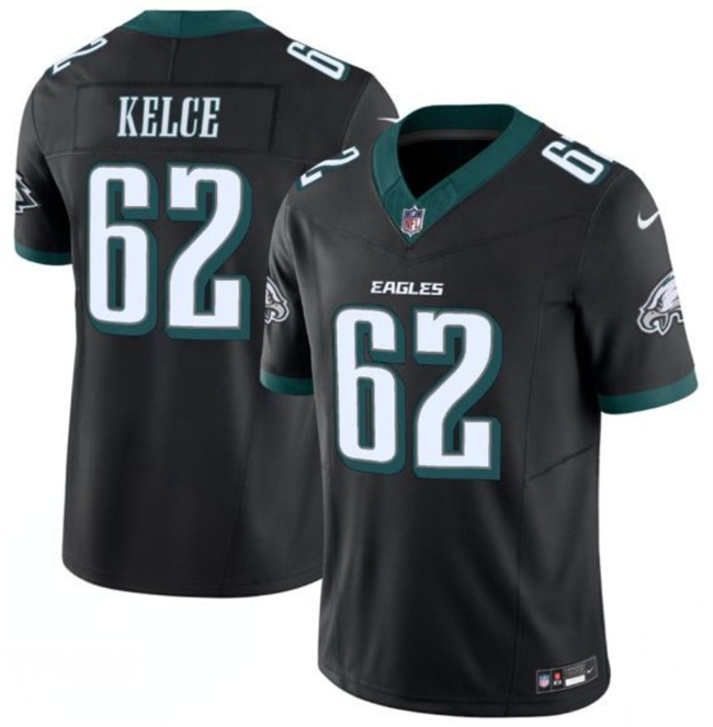 Youth Philadelphia Eagles #62 Jason Kelce Black New F.U.S.E Vapor Untouchable Limited Stitched Football Jersey