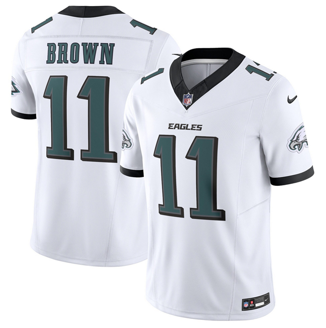 Youth Philadelphia Eagles #11 A. J. Brown White New F.U.S.E Vapor Untouchable Limited Stitched Football Jersey