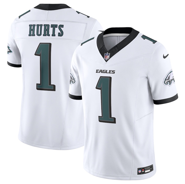 Youth Philadelphia Eagles #1 Jalen Hurts White New F.U.S.E Vapor Untouchable Limited Stitched Football Jersey