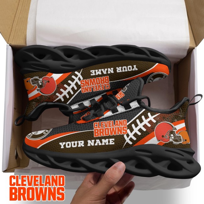 Cleveland Browns NFL-Shoes Custom T-43258 Black Clunky Sneaker