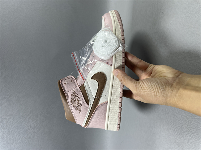 Men's Running Weapon Air Jordan 1 White Pink Shoes 0737 Sneaker