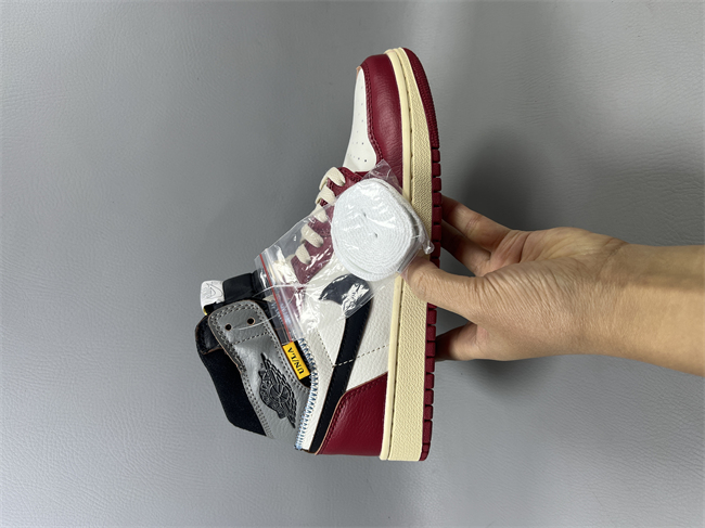 Men's Running Weapon Air Jordan 1 White Red Shoes 0738 Sneaker