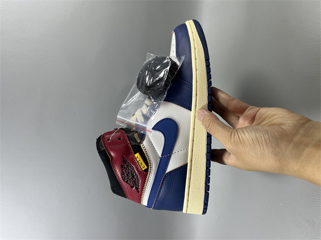 Men's Running Weapon Air Jordan 1 White Royal Navy Shoes 0735 Sneaker