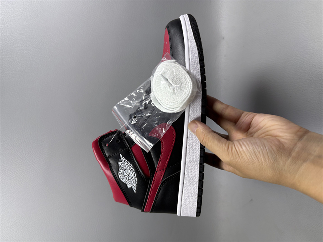 Men's Running Weapon Air Jordan 1 Black Red Shoes 0740 Sneaker