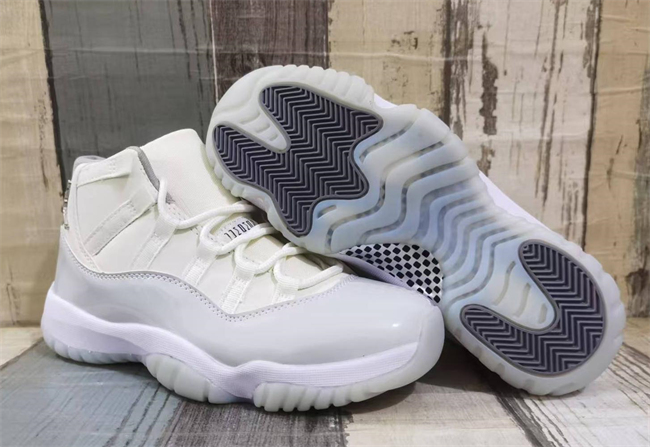 Men's Running weapon Air Jordan 11 White Grey Shoes 113 Sneaker