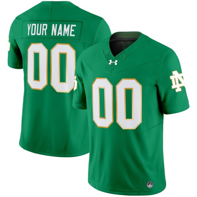Notre Dame Fighting Irish Green Custom College Football Jersey