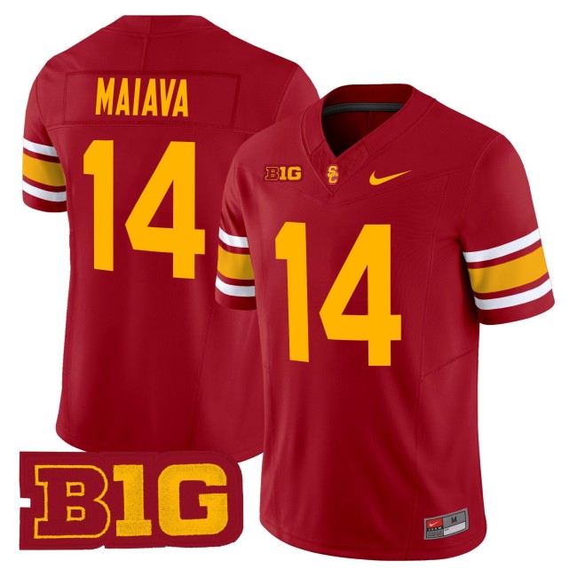 Men's USC Trojans #14 Jayden Maiava Throwback 2025 Nike Limited Football Jersey - Cardinal