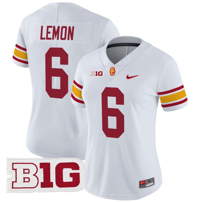 Women's USC Trojans #6 Makai Lemon Throwback 2025 Nike Limited Football Jersey - White