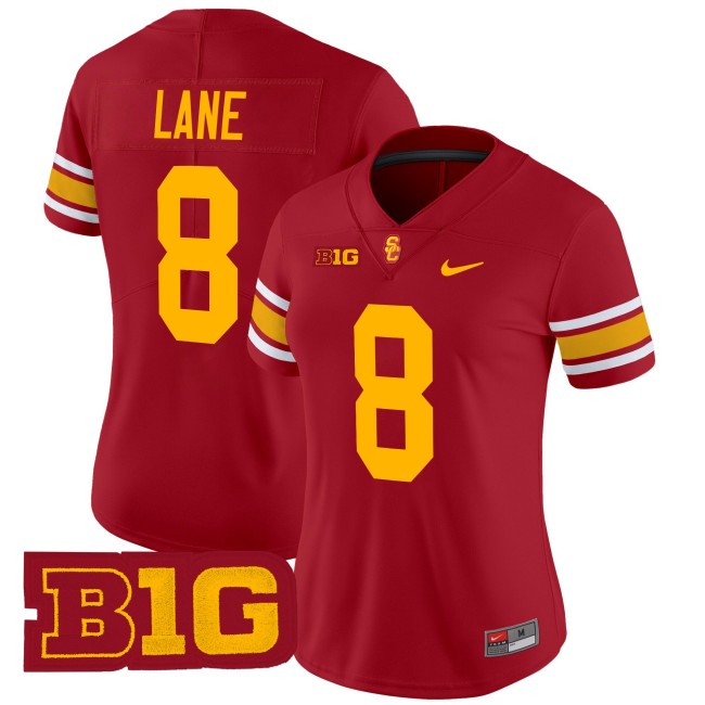 Women's USC Trojans #8 Jakobi Lane Throwback 2025 Nike Limited Football Jersey - Cardinal