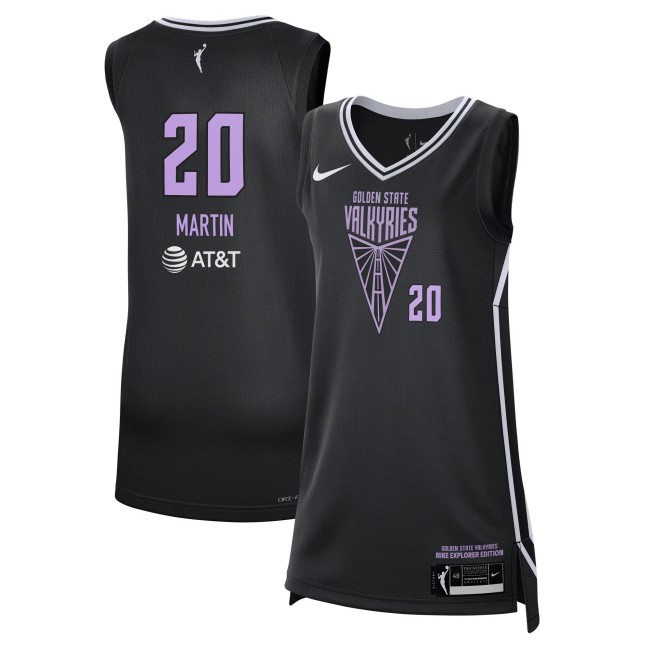 Unisex Golden State Valkyries #20 Kate Martin Black Nike 2025 Explorer Edition Victory Stitched Jersey