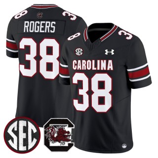 Men's South Carolina Gamecocks #38 George Rogers Black 2025 Vapor Limited Stitched Football Jersey