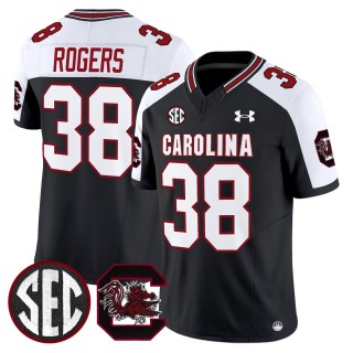 Men's South Carolina Gamecocks #38 George Rogers Black Alternate 2025 Vapor Limited Stitched Football Jersey