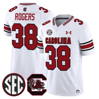 Men's South Carolina Gamecocks #38 George Rogers White 2025 Vapor Limited Stitched Football Jersey
