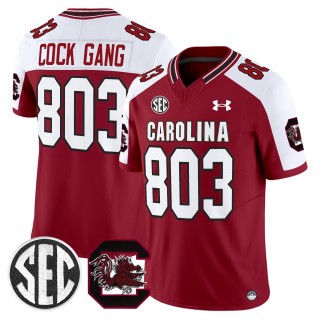 Men's South Carolina Gamecocks 803 Cock Gang Garnet Alternate 2025 Vapor Limited Stitched Football Jersey