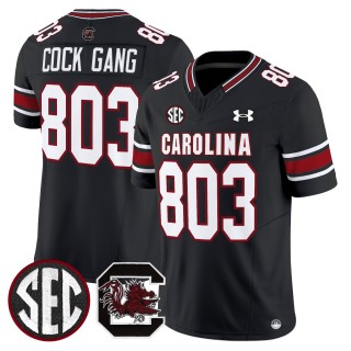 Men's South Carolina Gamecocks 803 Cock Gang Black 2025 Vapor Limited Stitched Football Jersey