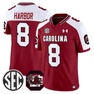 Men's South Carolina Gamecocks #8 Nyck Harbor Garnet Alternate 2025 Vapor Limited Stitched Football Jersey