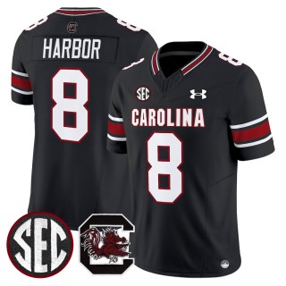Men's South Carolina Gamecocks #8 Nyck Harbor Black 2025 Vapor Limited Stitched Football Jersey