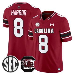 Men's South Carolina Gamecocks #8 Nyck Harbor Garnet 2025 Vapor Limited Stitched Football Jersey