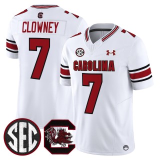 Men's South Carolina Gamecocks #7 Jadeveon Clowney White 2025 Vapor Limited Stitched Football Jersey