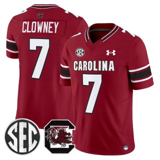 Men's South Carolina Gamecocks #7 Jadeveon Clowney Garnet 2025 Vapor Limited Stitched Football Jersey