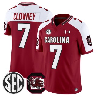 Men's South Carolina Gamecocks #7 Jadeveon Clowney Garnet Alternate 2025 Vapor Limited Stitched Football Jersey