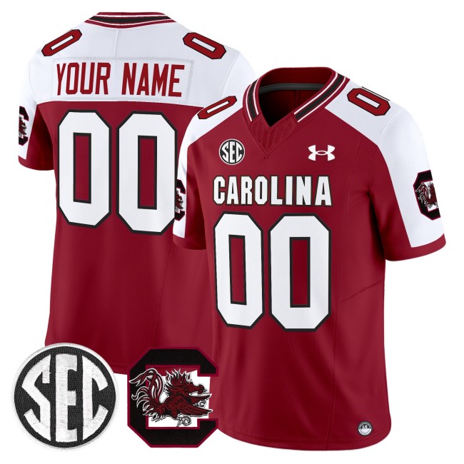 South Carolina Gamecocks Custom 2025 Vapor Limited Stitched Football Jersey Garnet Alternate
