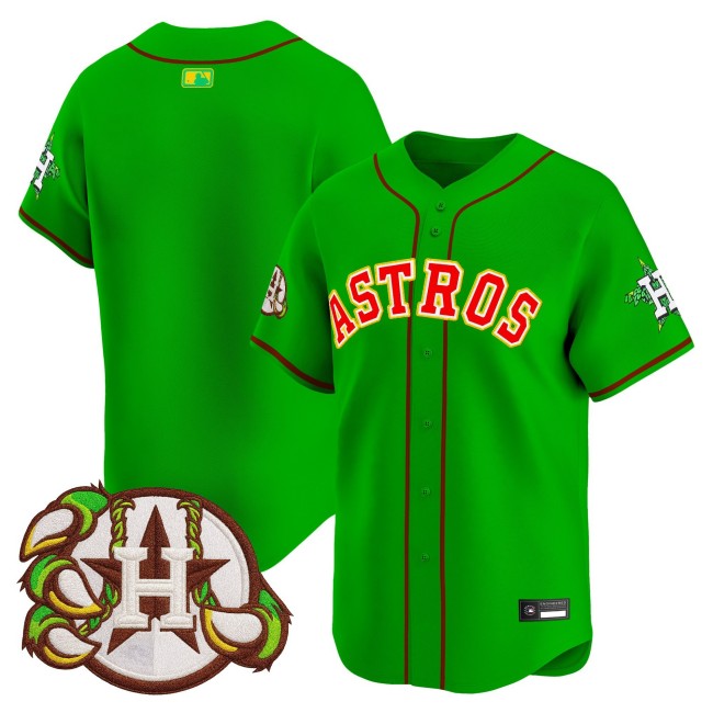 Men's Houston Astros x Hopadillo Karbach Brewing Co. Stitched MLB Limited Jersey - Green