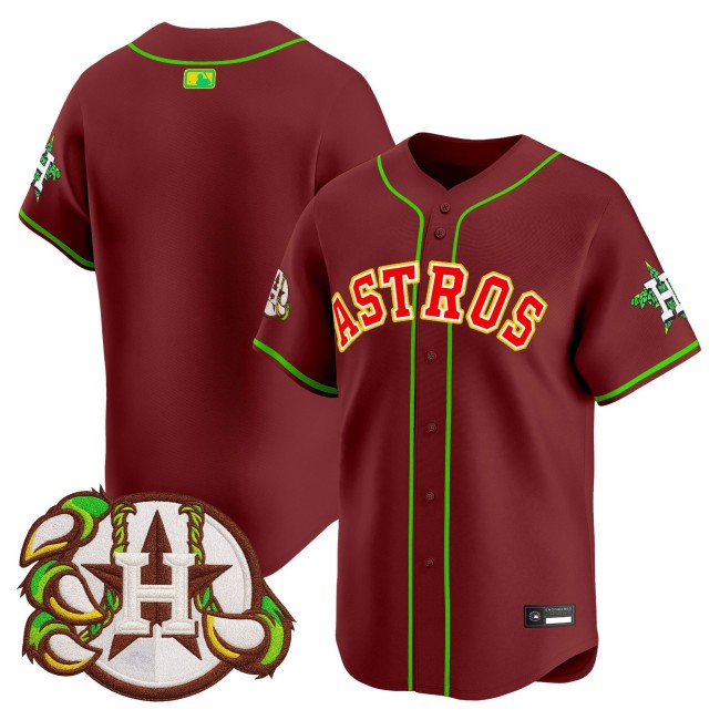 Men's Houston Astros x Hopadillo Karbach Brewing Co. Stitched MLB Limited Jersey - Brown