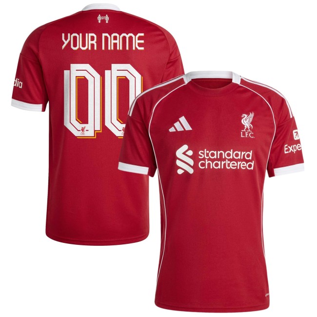Liverpool FC All Gender Custom 2025-26 Home adidas Red Kit Jersey