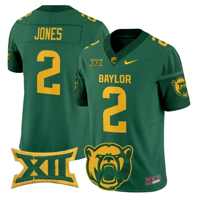 Men's Baylor Bears #2 Matt Jones F.U.S.E. 2025 Vapor Limited V2 Jersey - Green