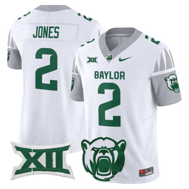 Men's Baylor Bears #2 Matt Jones F.U.S.E. 2025 Vapor Limited V2 Jersey - White