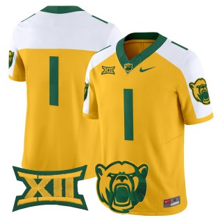 Men's Baylor Bears #1 F.U.S.E. 2025 Vapor Limited Jersey - Gold White