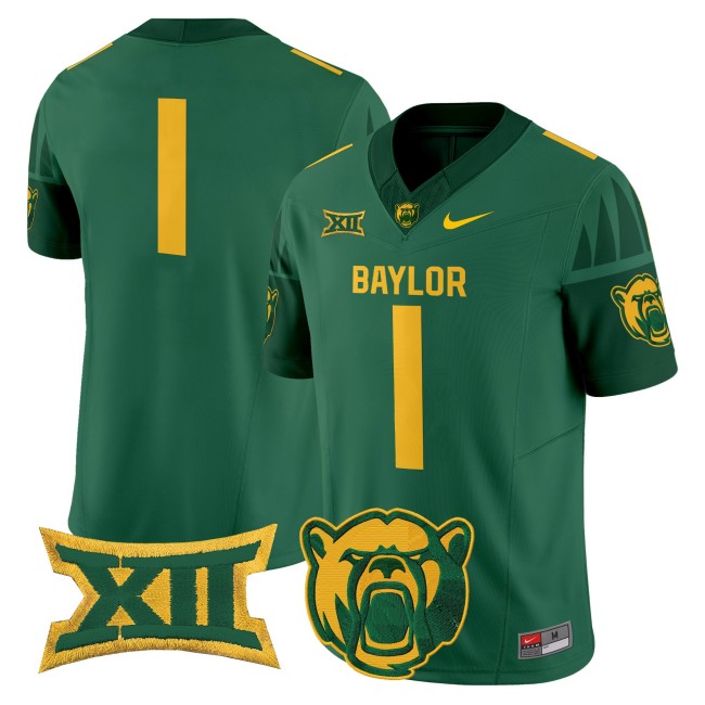 Men's Baylor Bears #1 F.U.S.E. 2025 Vapor Limited V2 Jersey - Green