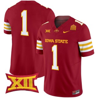 Men's Iowa State Cyclones #1 F.U.S.E. 2025 Vapor Limited Jersey - Cardinal
