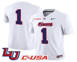 Men's Liberty Flames #1 White  2025 Nike Vapor Limited Jersey