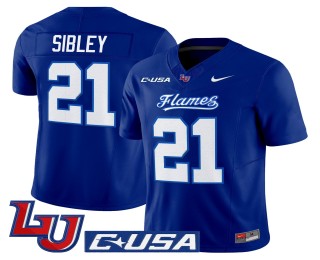 Men's Liberty Flames #21 Treon Sibley Mono-Navy 2025 Nike Vapor Limited Jersey