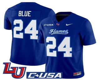 Men's Liberty Flames #24 Vaughn Blue Mono-Navy 2025 Nike Vapor Limited Jersey