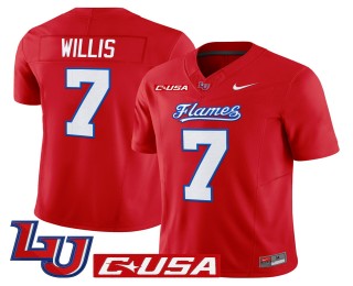 Men's Liberty Flames #7 Malik Willis Red 2025 Nike Vapor Limited Jersey
