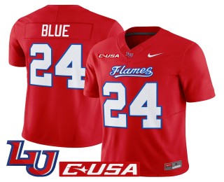 Men's Liberty Flames #24 Vaughn Blue Red 2025 Nike Vapor Limited Jersey
