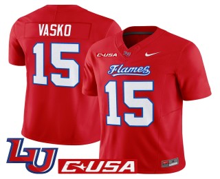 Men's Liberty Flames #15 Ethan Vasko Red 2025 Nike Vapor Limited Jersey
