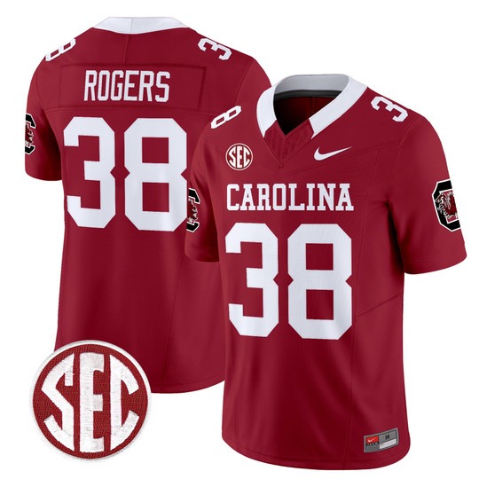 Men's South Carolina Gamecocks #38 George Rogers Garnet 'Nike' 1980 Throwback Stitched Football Jersey
