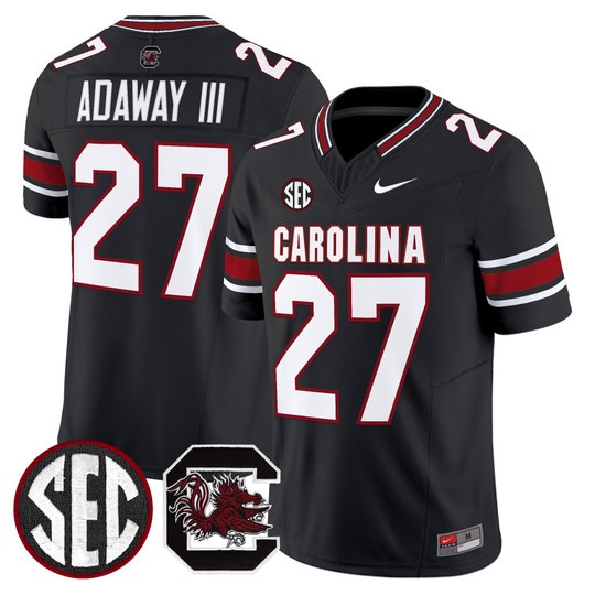 Men's South Carolina Gamecocks #27 Oscar Adaway III Black Nike Limited Stitched Football Jersey