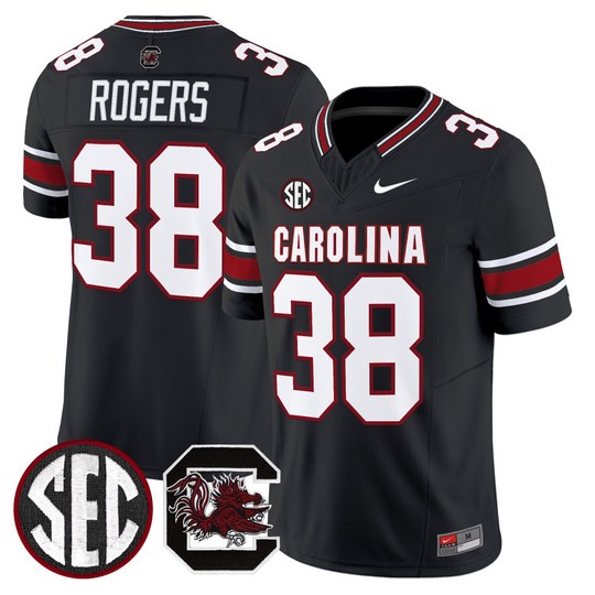 Men's South Carolina Gamecocks #38 George Rogers Black Nike Limited Stitched Football Jersey
