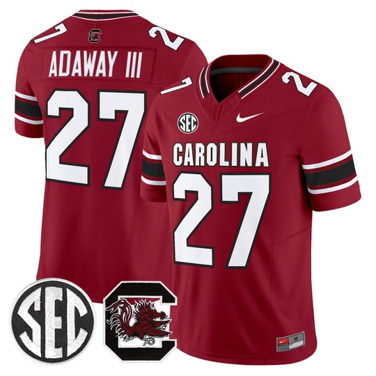 Men's South Carolina Gamecocks #27 Oscar Adaway III White Nike Stitched Football Jersey