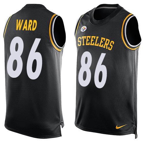 Men's Pittsburgh Steelers Active Player Custom Black Limited Rush Tank Top Stitched Football Jerseys