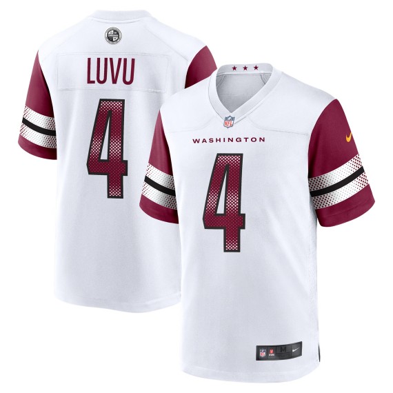 Men's Washington Commanders #4 Frankie Luvu White Nike Game Jersey
